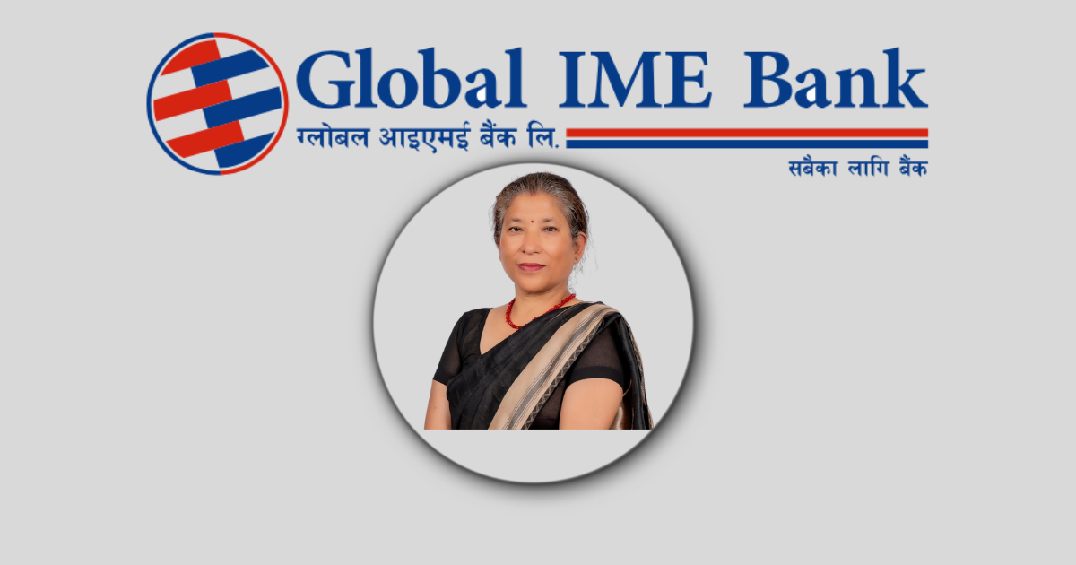 ग्लोबल आइएमई बैंकको स्वतन्त्र महिला सञ्चालकमा बिन्द्रा हाडा भट्टराई नियुक्त